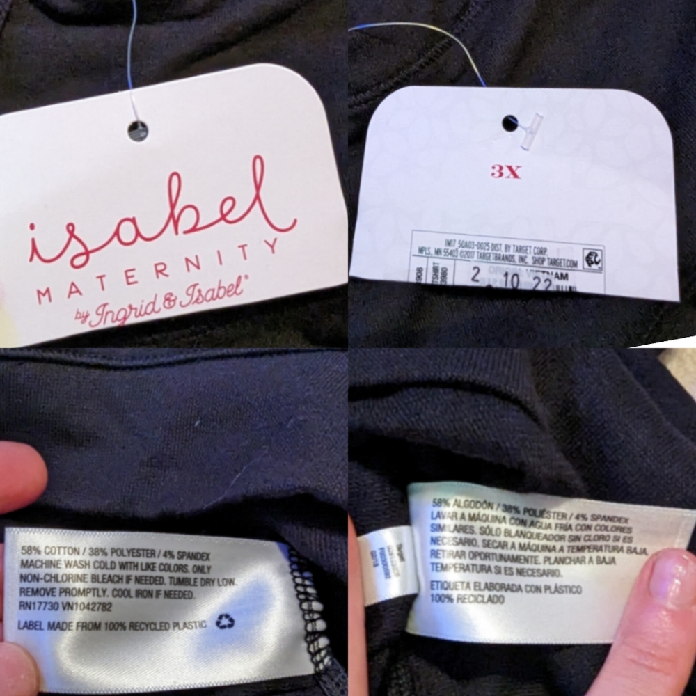 Isabel maternity by Ingrid & Isabel black turtleneck w/ drawstrings top - Picture 13 of 13